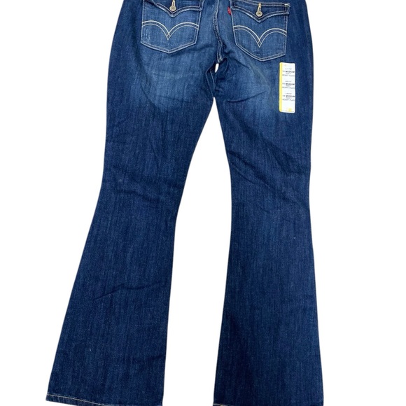 Levi’s 524 Too Super Low Flare Leg Distressed Denim Jeans Size 11 - Picture 10 of 11